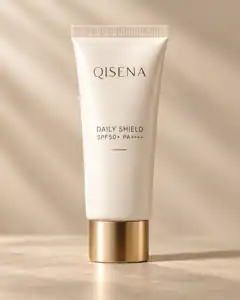 QISENA Daily Shield SPF50+ PA++++ premium skincare concept
