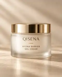 QISENA Hydra Barrier Gel Cream premium skincare concept